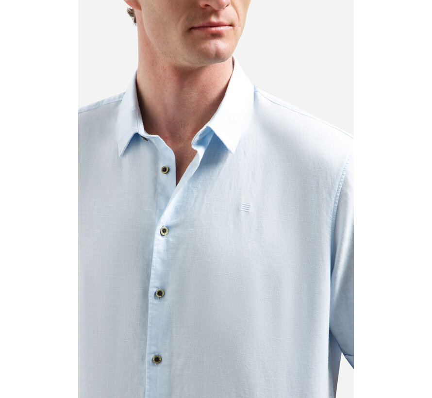 Shirt Short Sleeve With Linen Sky (31480321SN - 134)