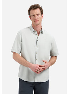 No Excess Shirt Short Sleeve With Linen Dusty Green (31480321SN - 159)
