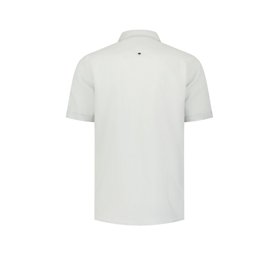 Shirt Short Sleeve With Linen Dusty Green (31480321SN - 159)