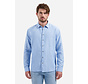 Shirt Vertical Small Stripe With Linen Blue (31470227SN - 030)