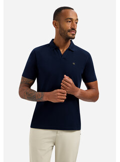 No Excess Polo Short Sleeve V-Collar Basic Night Navy (31380202SN - 078)