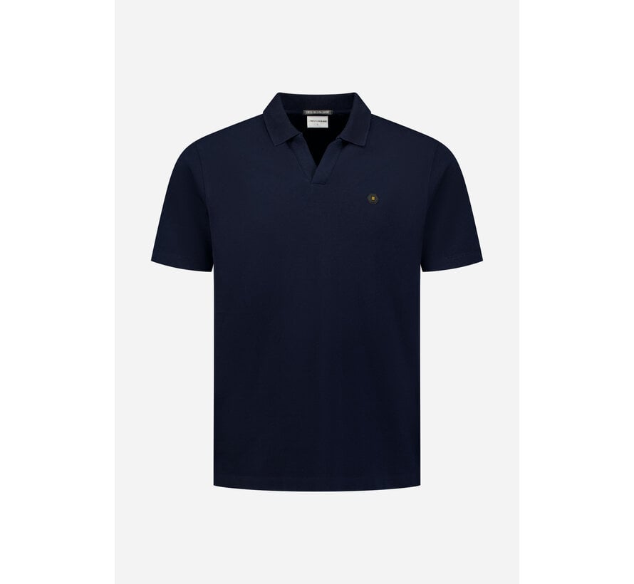 No Excess Polo Short Sleeve V-Collar Basic Night Navy (31380202SN - 078)