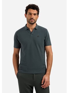 No Excess No Excess Polo Short Sleeve V-Collar Basic Dark Steel (31380202SN - 124)
