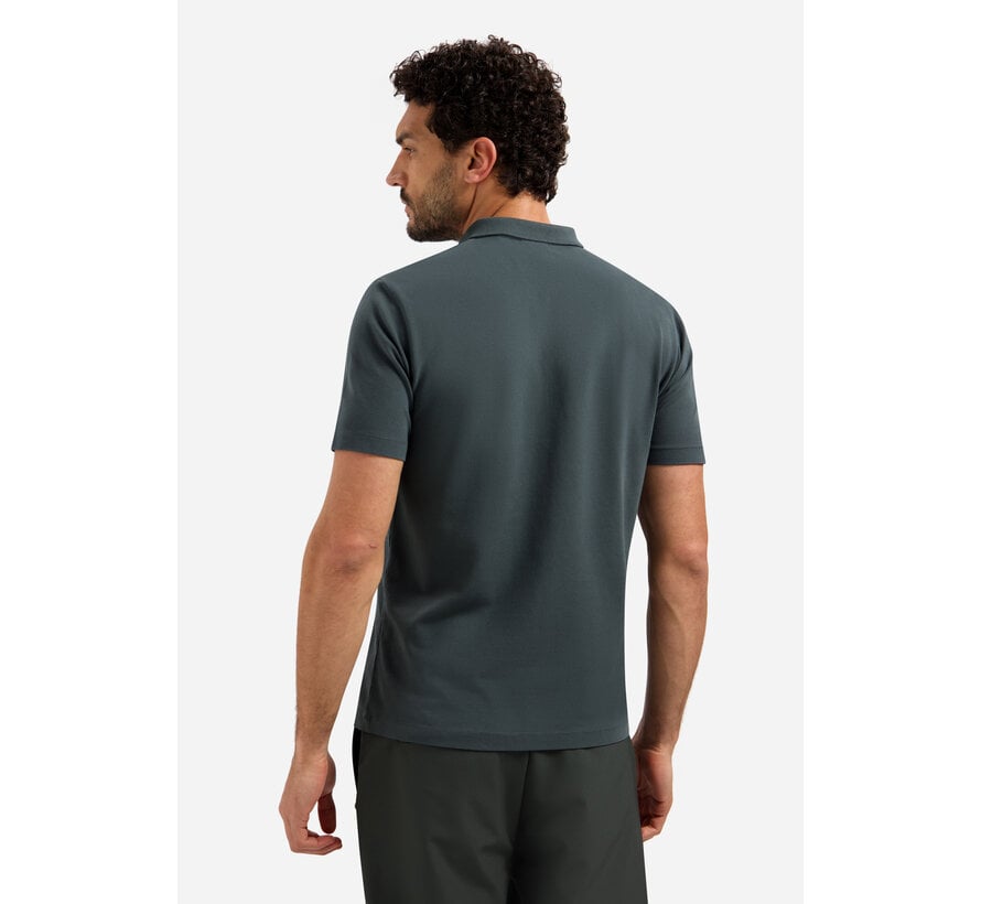 No Excess Polo Short Sleeve V-Collar Basic Dark Steel (31380202SN - 124)