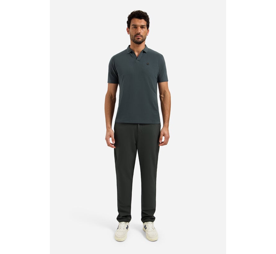 No Excess Polo Short Sleeve V-Collar Basic Dark Steel (31380202SN - 124)