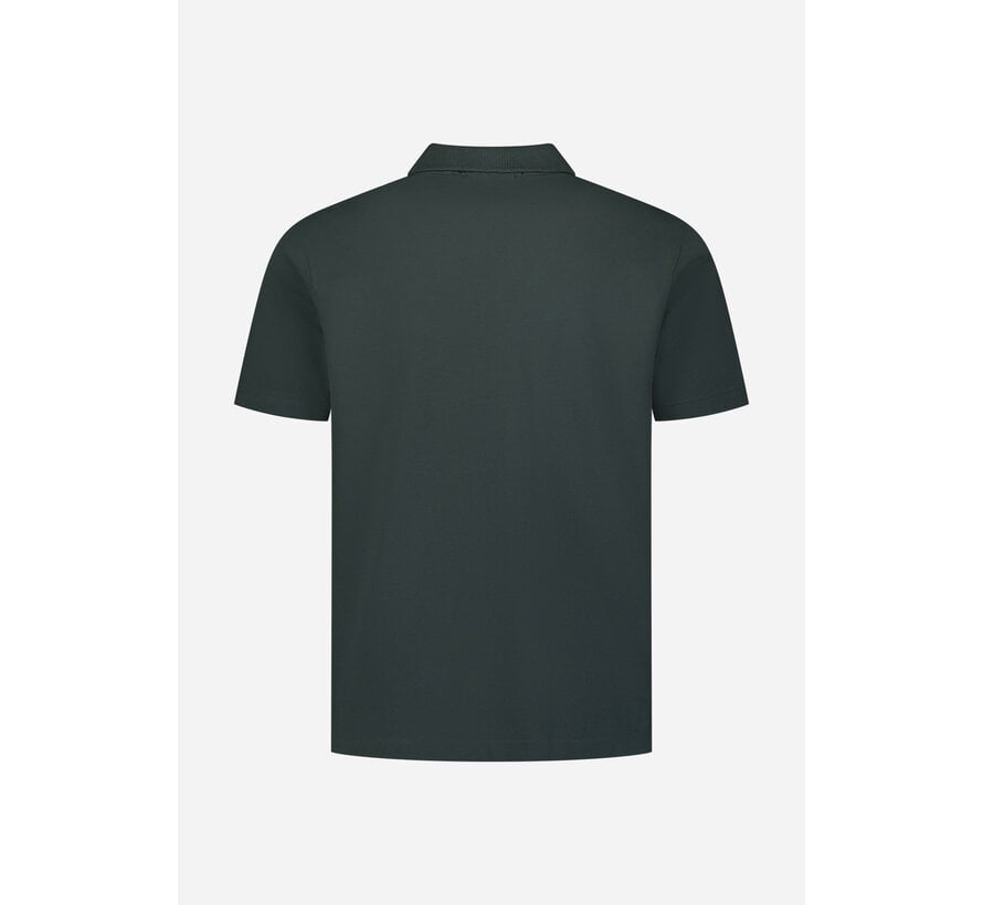 No Excess Polo Short Sleeve V-Collar Basic Dark Steel (31380202SN - 124)