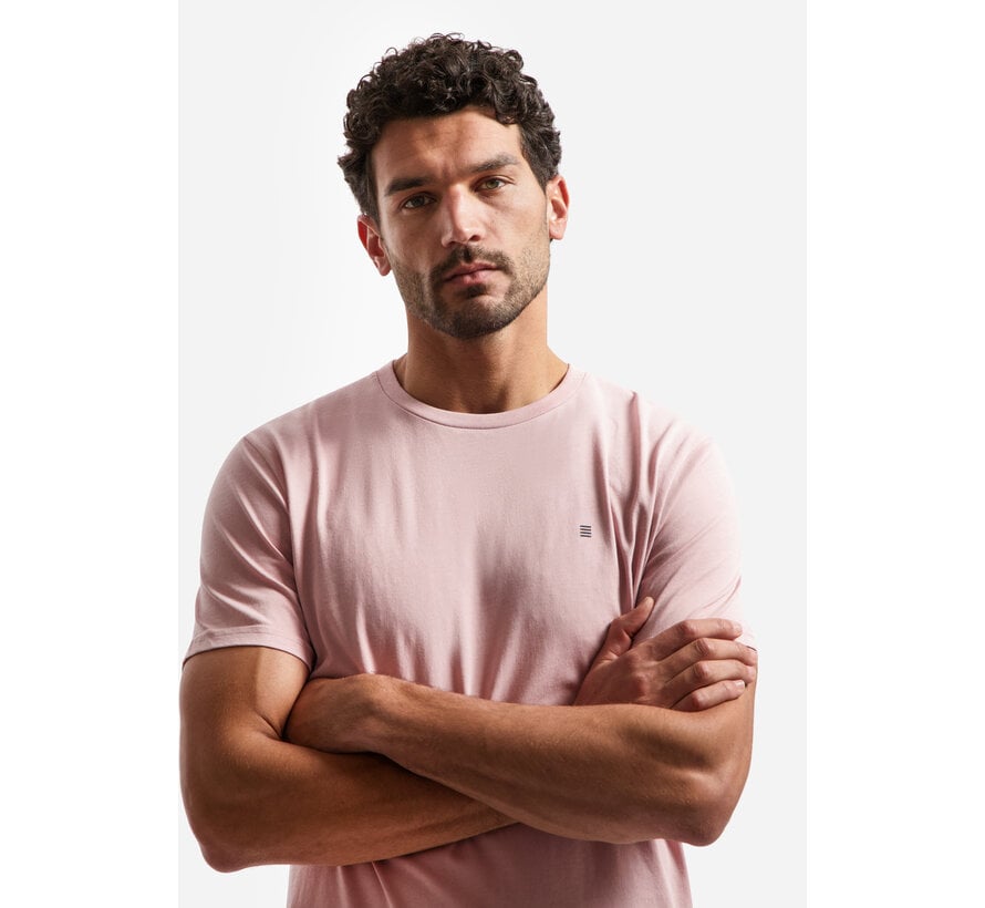 No Excess T-Shirt Crewneck Solid Basic Light Mauve (31340201SN - 146)
