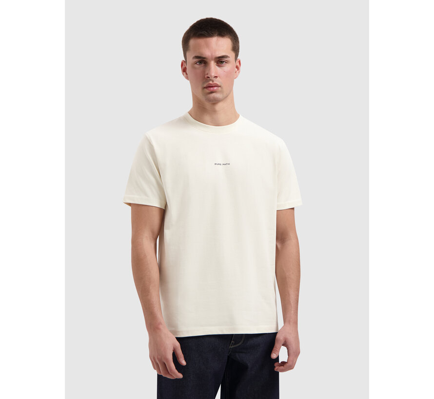 Pure Path T-shirt Family Crest Ecru (26010104 - 54)