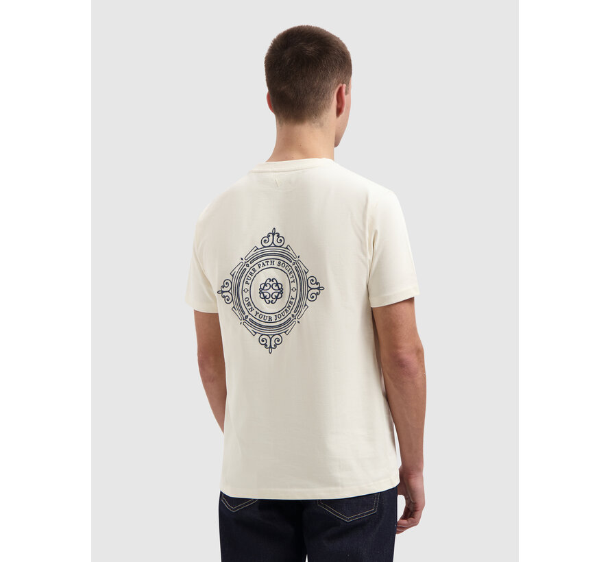 Pure Path T-shirt Family Crest Ecru (26010104 - 54)