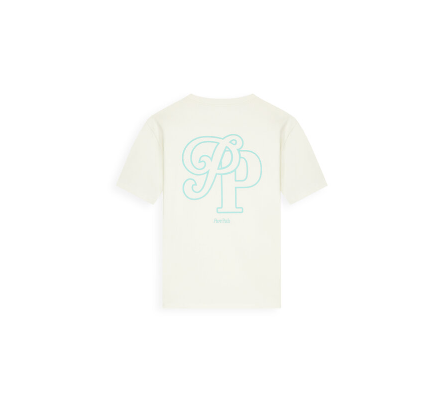Pure Path T-shirt Initials Ecru (26010118 - 54)