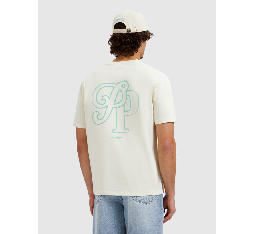 Pure Path T-shirt Initials Ecru (26010118 - 54)