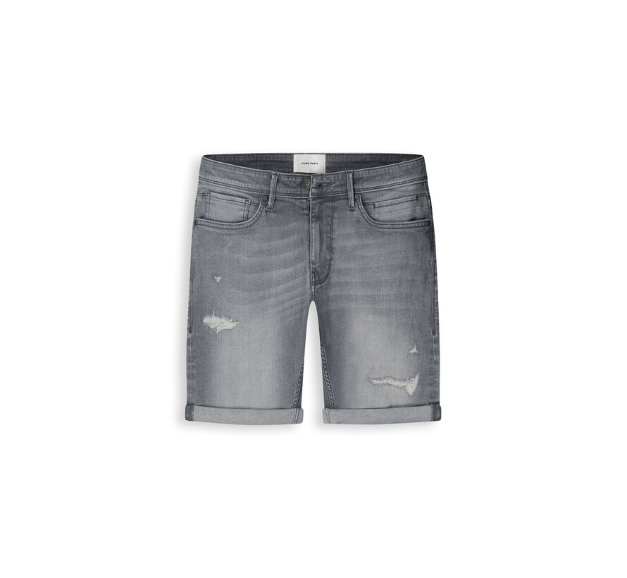 Pure Path Jeans Short The Steve Skinny Fit Mid Grey (W1619)
