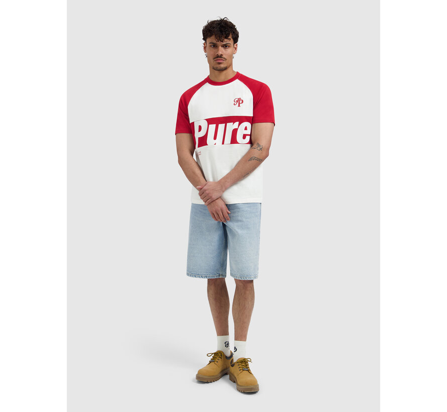 Pure Path T-shirt Two-tone Society Red (26010131 - 28)