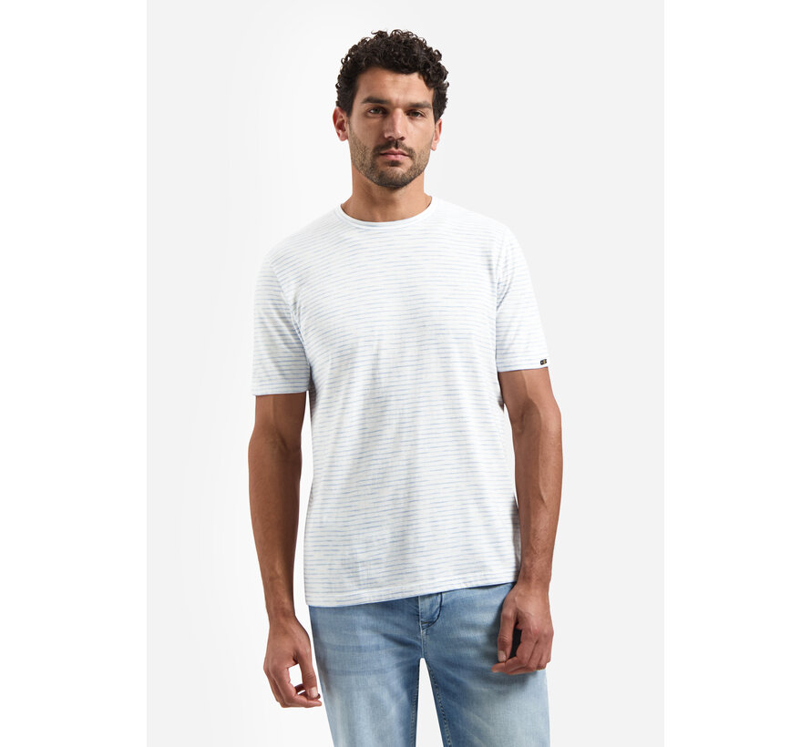 No Excess T-Shirt Crewneck Striped Blue (31340215SN - 030)