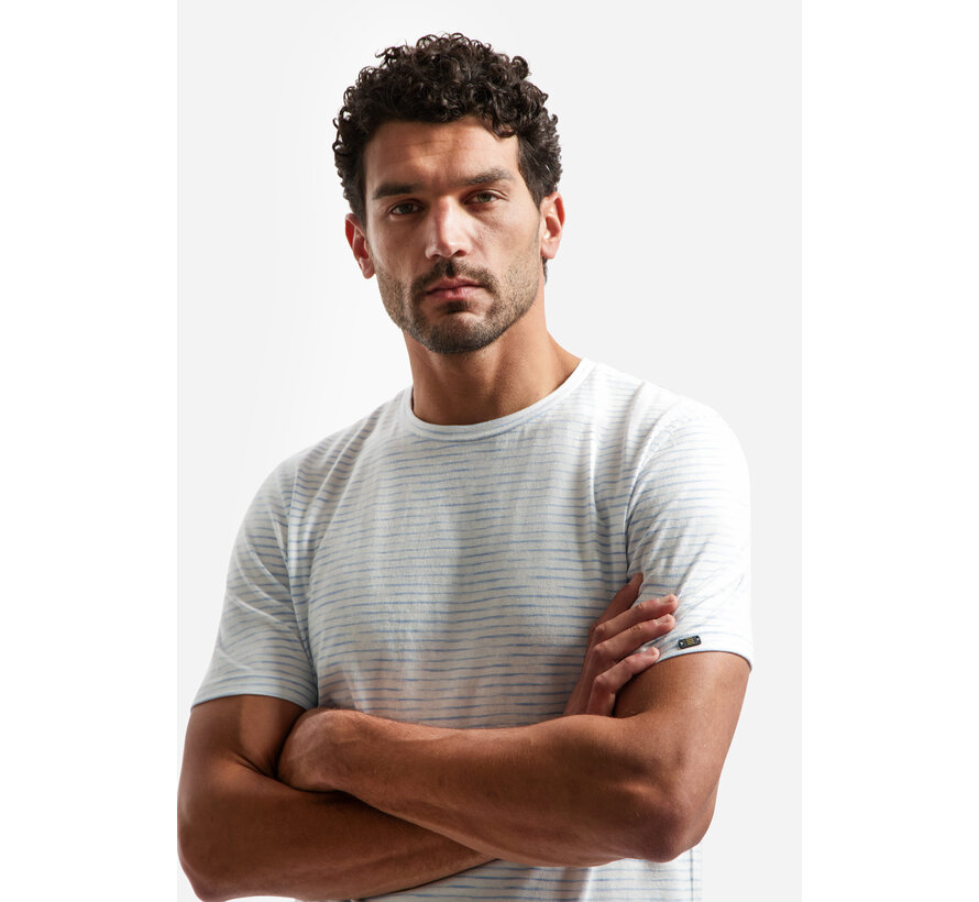 No Excess T-Shirt Crewneck Striped Blue (31340215SN - 030)
