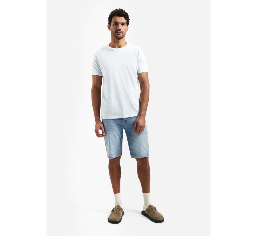 No Excess T-Shirt Crewneck Striped Sky (31340215SN - 134)