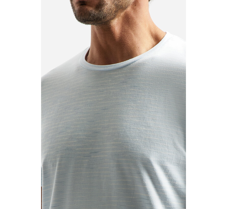 No Excess T-Shirt Crewneck Striped Sky (31340215SN - 134)