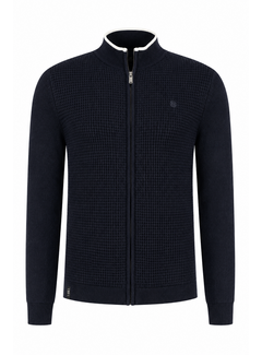 Fellows United Vest Cardigan Structure And Plated Front Navy (61.1106 - 110)