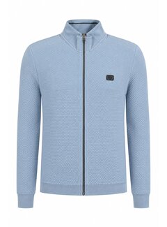 Fellows United Fellows United Vest Cardigan Popcorn Mid Blue (61.2634 - 116)