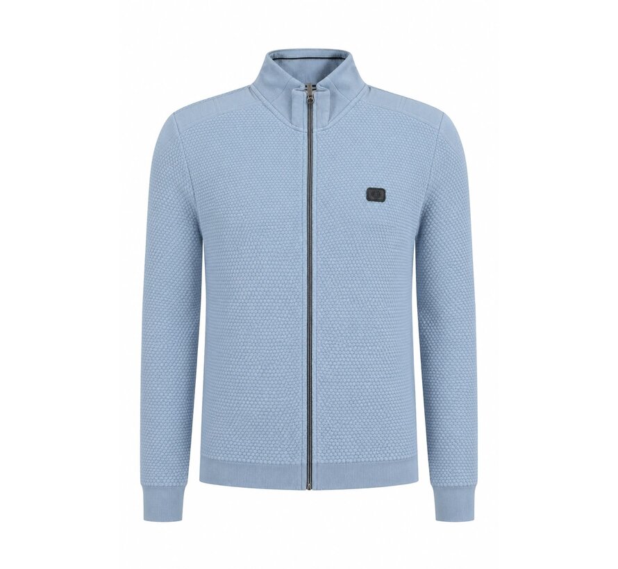 Fellows United Vest Cardigan Popcorn Mid Blue (61.2634 - 116)
