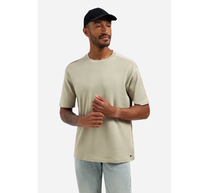 No Excess T-Shirt Crewneck Solid Heavy Interlock Taupe (31340261SN - 044)