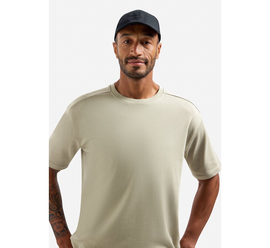 No Excess T-Shirt Crewneck Solid Heavy Interlock Taupe (31340261SN - 044)