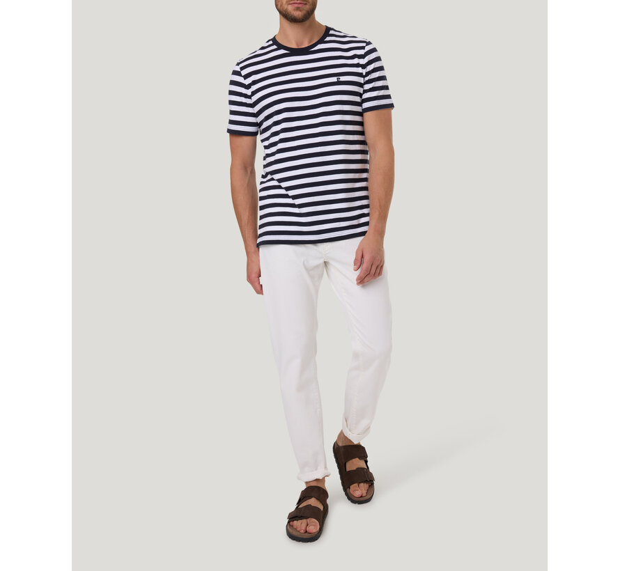 Pierre Cardin T-Shirt Streep Navy (21480.2134 - 6325)