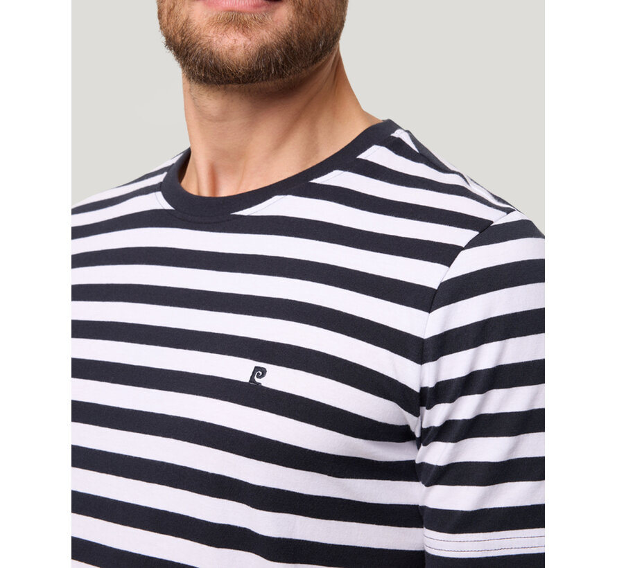 Pierre Cardin T-Shirt Streep Navy (21480.2134 - 6325)