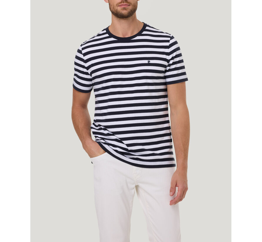 Pierre Cardin T-Shirt Streep Navy (21480.2134 - 6325)