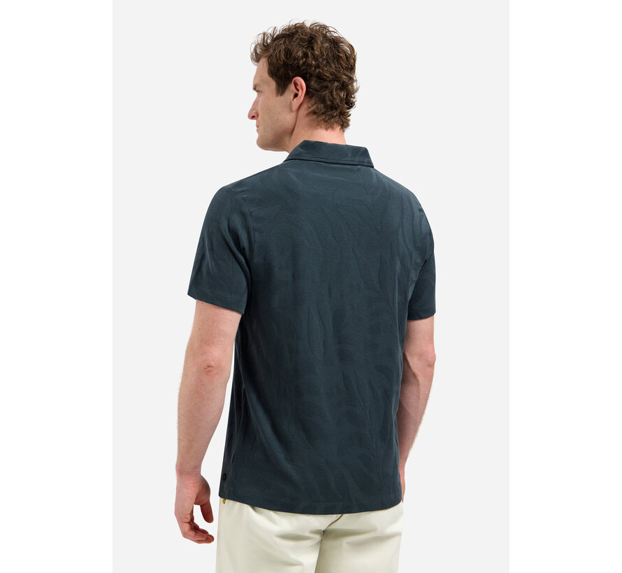 No Excess Polo Half Zip Short Sleeve Jacquard Dark Steel (31380312 - 124)