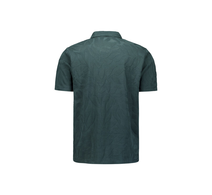 No Excess Polo Half Zip Short Sleeve Jacquard Dark Steel (31380312 - 124)