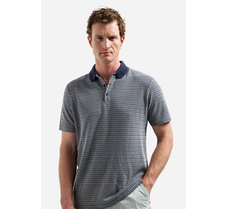 No Excess Polo Short Sleeve Jacquard Night (31380315 - 078)