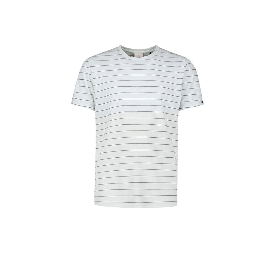 No Excess T-Shirt Crewneck Pin Stripe Garment Dyed Ice (31340371SN - 151)