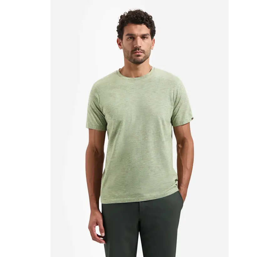 No Excess T-Shirt Crewneck Space Dyed Stripe Green (31350307 - 050)
