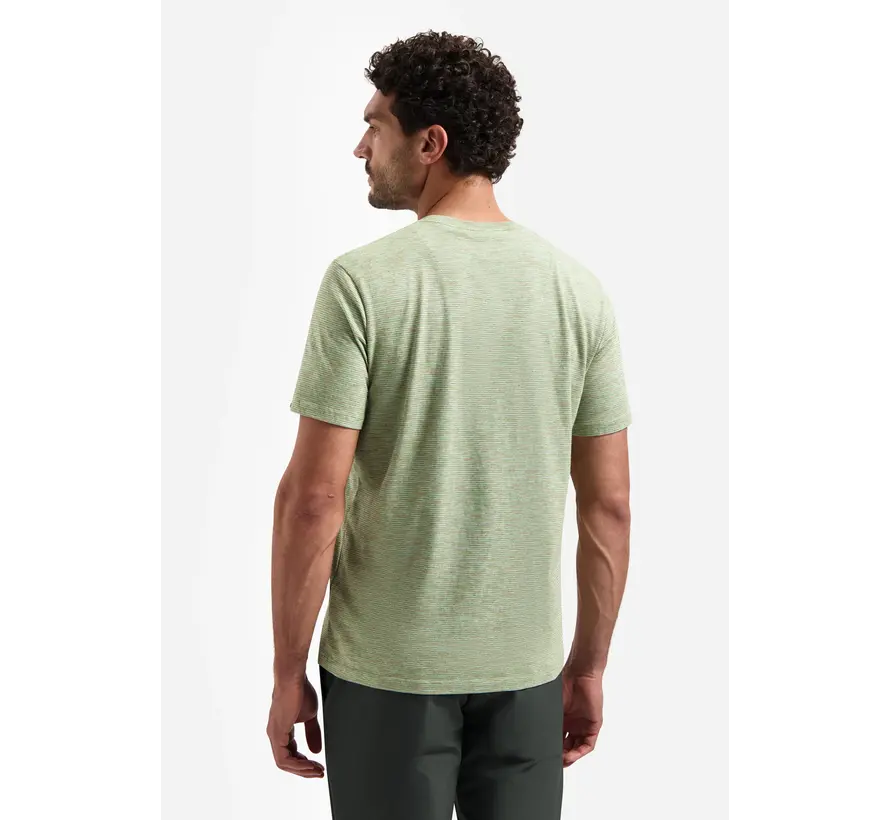 No Excess T-Shirt Crewneck Space Dyed Stripe Green (31350307 - 050)