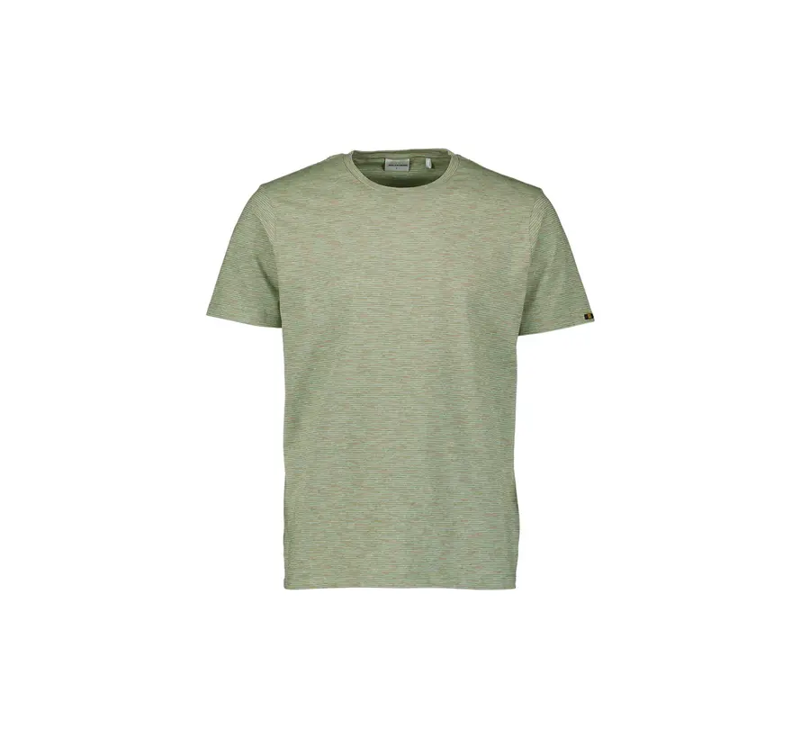 No Excess T-Shirt Crewneck Space Dyed Stripe Green (31350307 - 050)