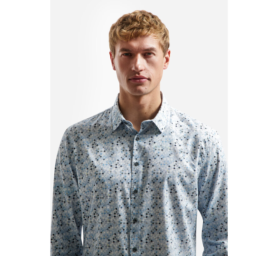 No Excess Shirt Allover Printed Blue (31430114 - 030)