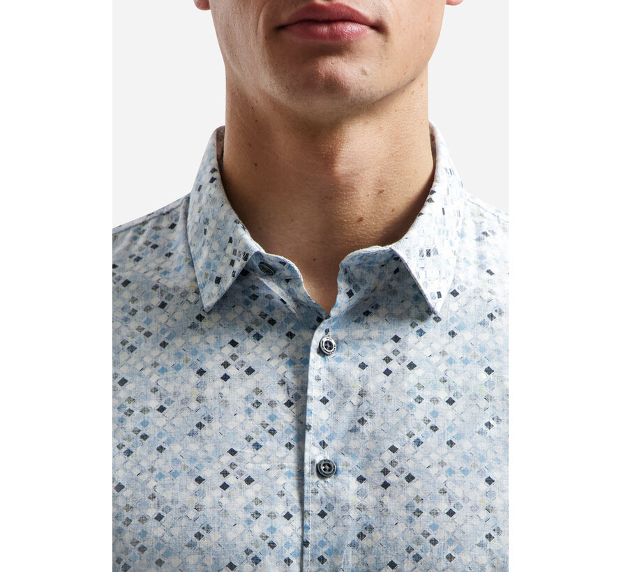 No Excess Shirt Allover Printed Blue (31430114 - 030)