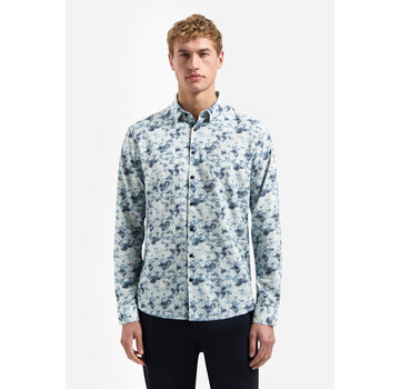 No Excess No Excess Shirt Allover Printed Yarn Dyed Dobby Blue (31430120 - 030)