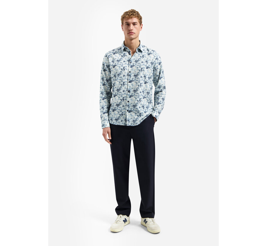 No Excess Shirt Allover Printed Yarn Dyed Dobby Blue (31430120 - 030)