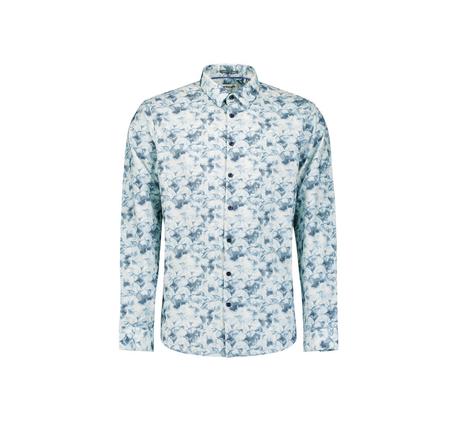 No Excess Shirt Allover Printed Yarn Dyed Dobby Blue (31430120 - 030)
