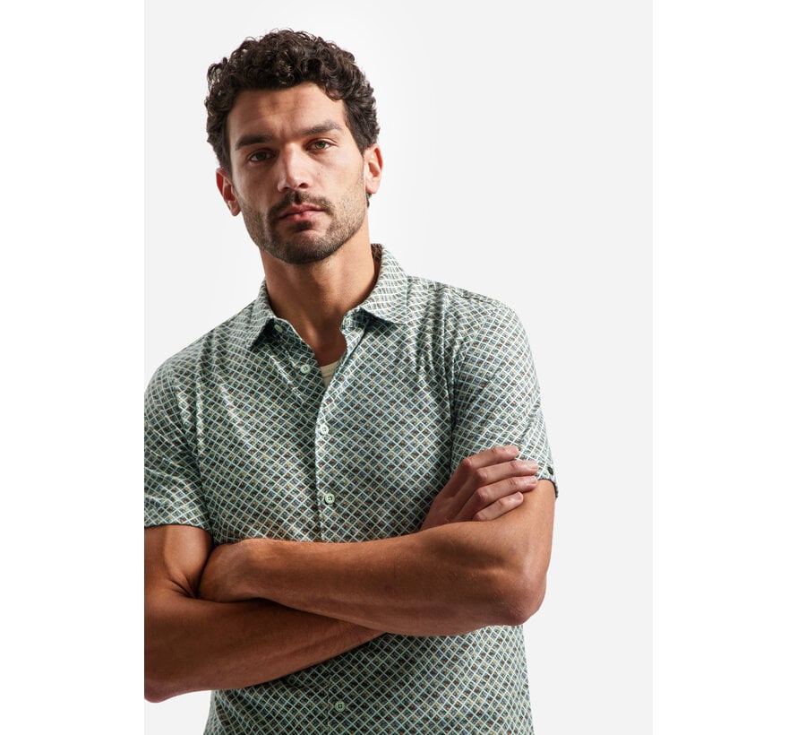 No Excess Shirt Short Sleeve Jersey Allover Printed Green (31440334SN - 050)