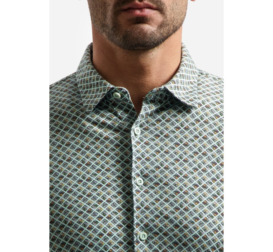 No Excess Shirt Short Sleeve Jersey Allover Printed Green (31440334SN - 050)