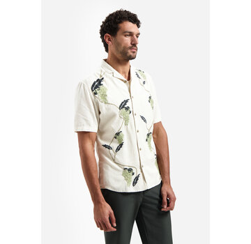 No Excess No Excess Shirt Short Sleeve Placed Embroidery Green (31440353 - 050)