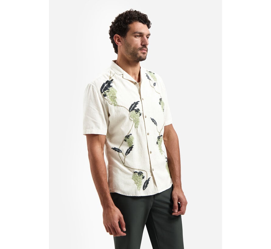 No Excess Shirt Short Sleeve Placed Embroidery Green (31440353 - 050)