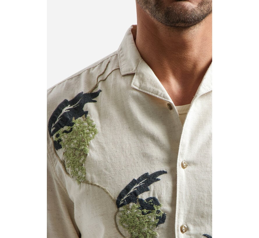 No Excess Shirt Short Sleeve Placed Embroidery Green (31440353 - 050)