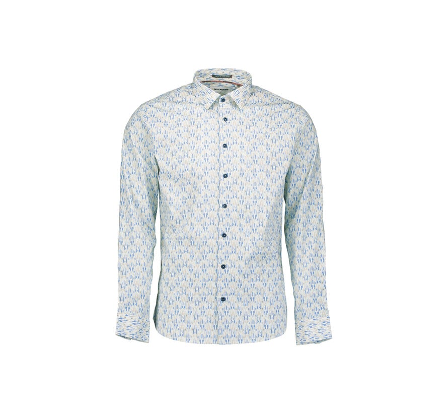 No Excess Shirt Stretch Allover Printed Blue (31450137 - 030)