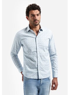 No Excess No Excess Shirt Stretch Allover Printed Blue (31450238 - 030)