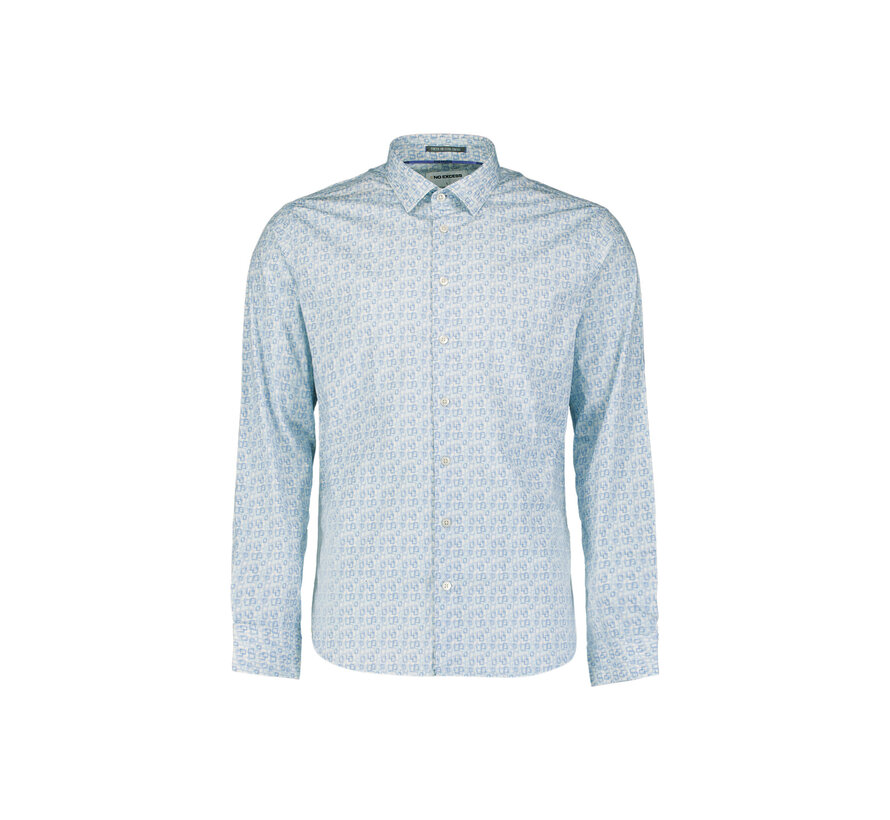 No Excess Shirt Stretch Allover Printed Blue (31450238 - 030)