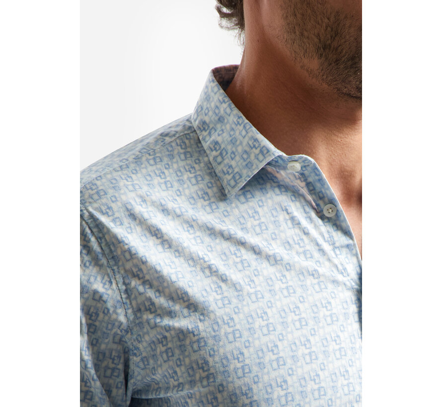 No Excess Shirt Stretch Allover Printed Blue (31450238 - 030)